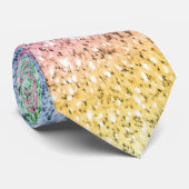 Cravate Motif de Parties scintillant Flashy Pastel Rainbow (Roulé)