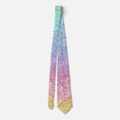 Cravate Motif de Parties scintillant Flashy Pastel Rainbow (Dos)