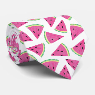 Cravate Motif de pastèque rose