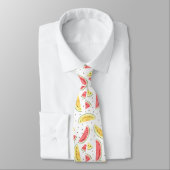 Cravate Motif de pastèques rouge et jaune (Attaché)