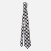 Cravate Motif de patchwork noir et blanc (Dos)