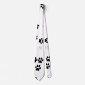 Cravate Motif de patte de chien mignon (Devant)
