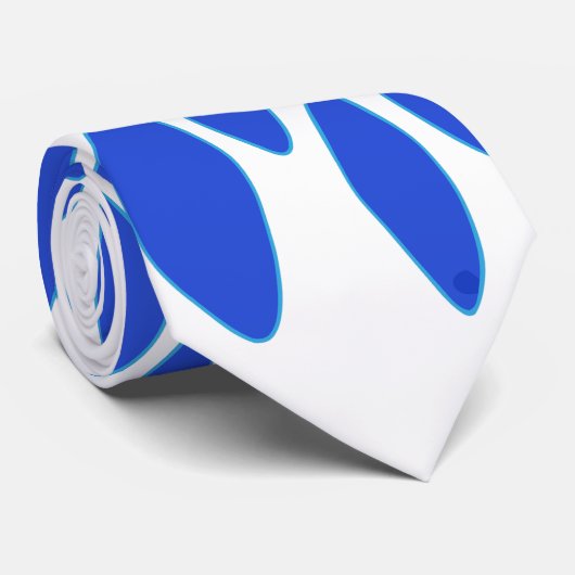 Cravate Motif de peau de python bleu de luxe (Roulé)