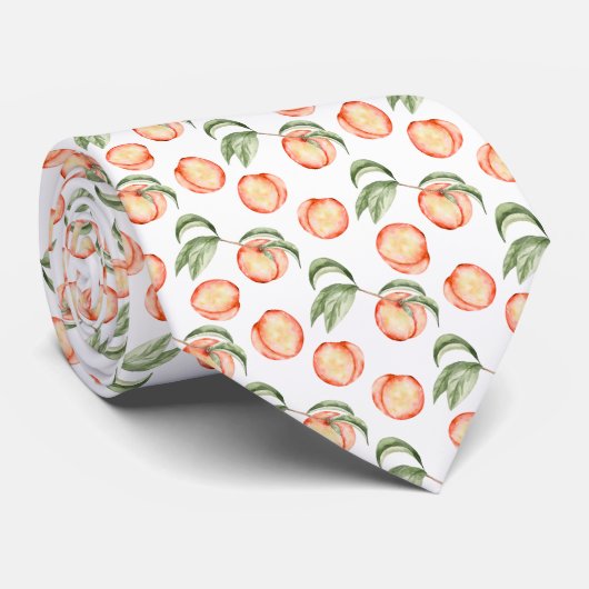 Cravate Motif de pêche d'été à l'aquarelle (Roulé)