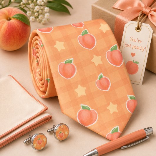 Cravate Motif de pêche d'été Kawaii