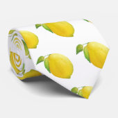 Cravate Motif de peinture à l'aquarelle de citron (Roulé)