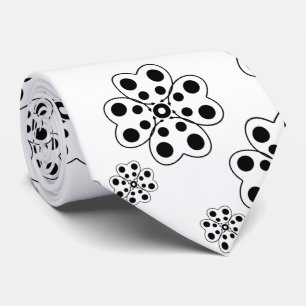 Cravate Motif de pétales à points de polka
