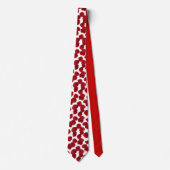 Cravate Motif de pétales de rose rouge (Devant)