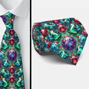 Cravate Motif de pierre précieuse de couleurs favorites