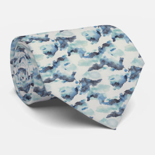 Cravate Motif de pinceau aquarelle abstrait