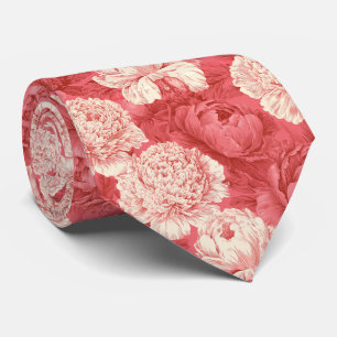 Cravate Motif de pivoines Oncle Entreprise