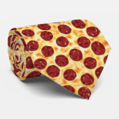 Cravate Motif de pizza de pepperoni (Roulé)