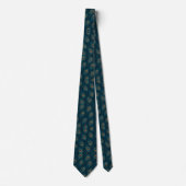 Cravate Motif de plume de paon (Devant)