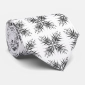 Cravate Motif de plume texturée gris noir (Roulé)