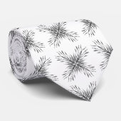 Cravate Motif de plume texturée gris noir (Roulé)