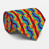Cravate Motif de poing arc-en-ciel (Roulé)