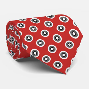 Cravate Motif de point blanc noir rouge classique