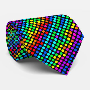 Cravate Motif de point coloré aléatoire de polka