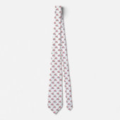 Cravate motif de point de croisement rose (Devant)
