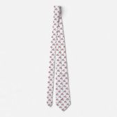 Cravate motif de point de croisement rose (Dos)