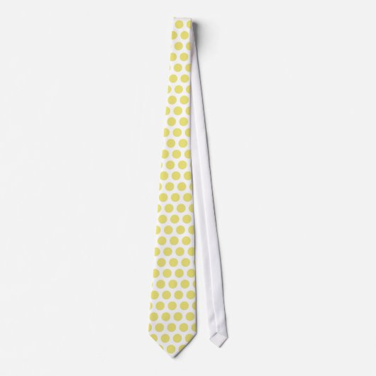 Cravate Motif de point de polka de jaune jaune canari (Devant)