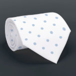Cravate Motif de point mini Polka bleu clair sur blanc<br><div class="desc">Les mini-pois élégants bleu clair forment un motif géométrique classique sur un arrière - plan blanc. Pour voir la conception sur d'autres éléments,  cliquez sur le lien "Rocklawn Arts". numériquement créé une image. Copyright ©Claire E. Skinner. Tous droits réservés.</div>