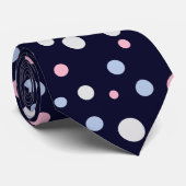 Cravate Motif de points Abstraits multicolores (Roulé)