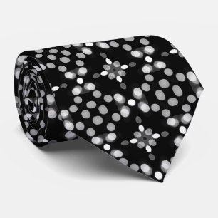 Cravate Motif de points Bokeh monochromes abstraits