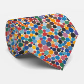 Cravate Motif de points colorés (Roulé)
