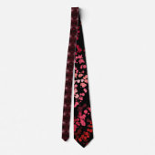 Cravate Motif de points éclaboussés abstraits de roses et  (Dos)