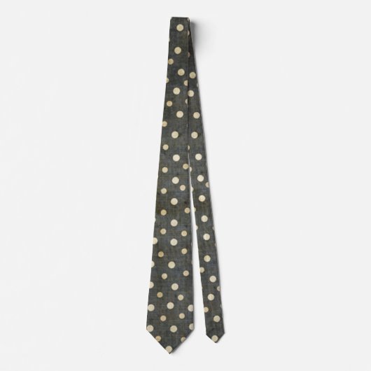 Cravate Motif de points Grungy Polka (Devant)