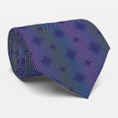 Cravate Motif de points holographiques Iridescente (Roulé)