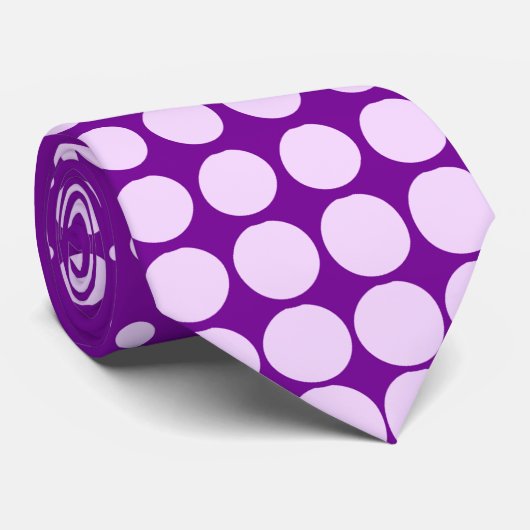 Cravate Motif de points mignons colorés (Roulé)