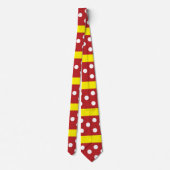 Cravate Motif de points Polka Jaune rouge (Dos)