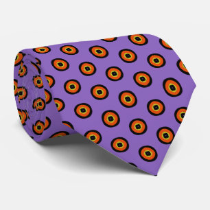 Cravate Motif de points vert pourpre orange
