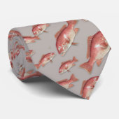 Cravate Motif de poisson d'eau salée Red Snapper (Roulé)