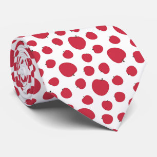 Cravate Motif de pomme rouge