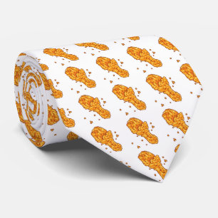 Cravate motif de poulet frit cool carrelé