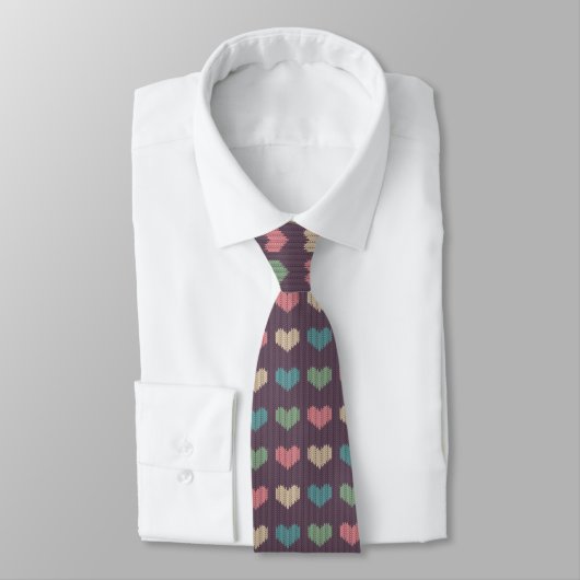 Cravate Motif de pull Hearts | Chemise moderne de la Saint (Attaché)