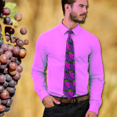 Cravate Motif de raisins violets