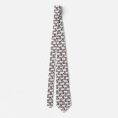 Cravate Motif de Raton laveur Blanc  (Dos)