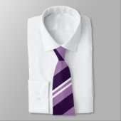 Cravate Motif de rayures d'humeur violette (Attaché)