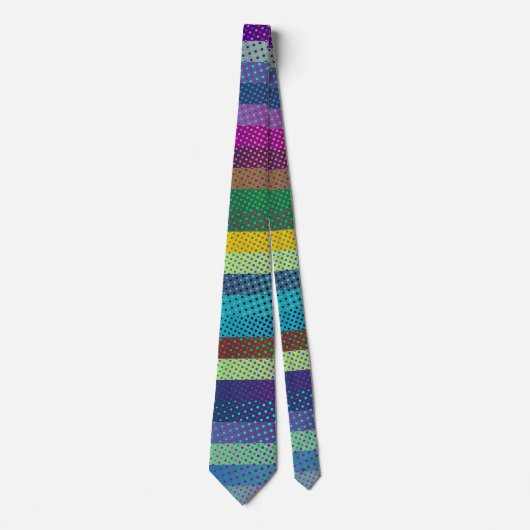 Cravate Motif de rayures et points colorés + vos idées (Devant)