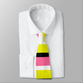 Cravate Motif de rayures rose jaune (Attaché)