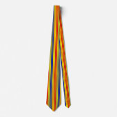 Cravate Motif de rayures rouge bleu jaune (Devant)