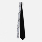 Cravate Motif de répétition Abstrait gris noir blanc (Dos)