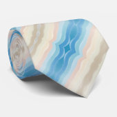 Cravate Motif de répétition de salé de rivage côtier (Roulé)