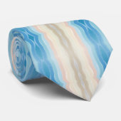 Cravate Motif de répétition de salé de rivage côtier (Roulé)
