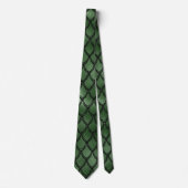 Cravate Motif de reptile du serpent vert (Devant)