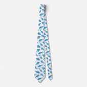 Cravate Motif de requin bleu sous la mer (Devant)